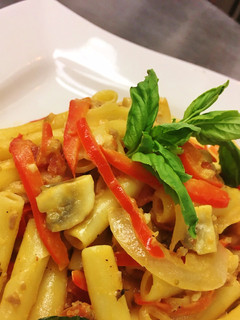 A picture of Sweet Italian Sausage Vegetable Ziti.