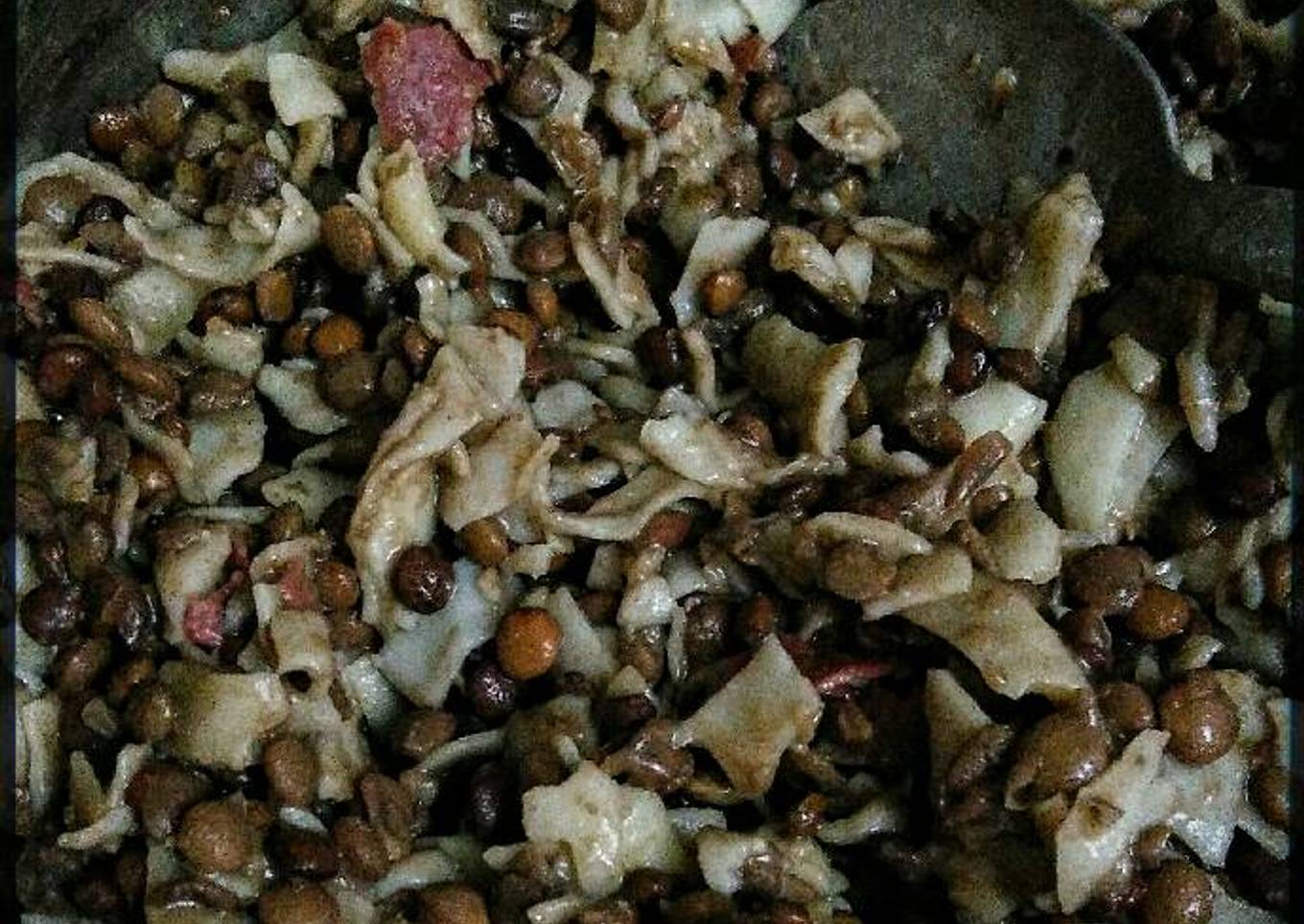 Lentejas y pasta