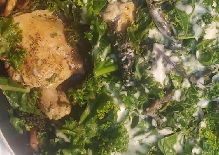 Easiest Way to Make Yummy Chicken & Kale