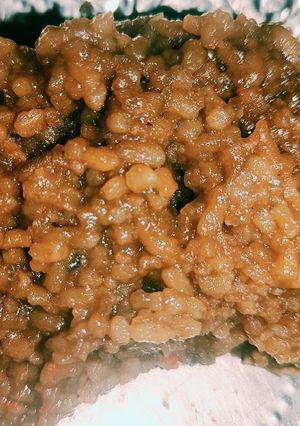 A picture of Moong Dal Jaggery Kheer.