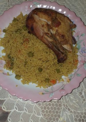 صورة لوصفة رز بسمتي بالبسلة والجزر