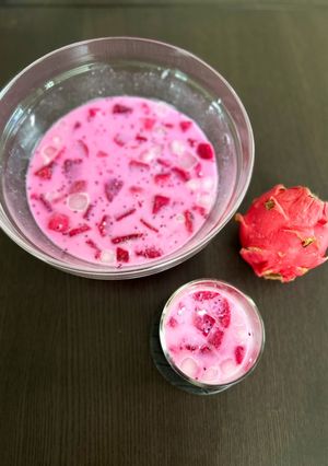 Foto resep Minuman Naga Berries Yogurt