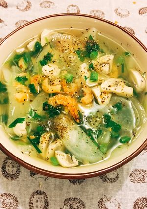 Hình của món Canh Tôm khô&Củ Cải Trắng.