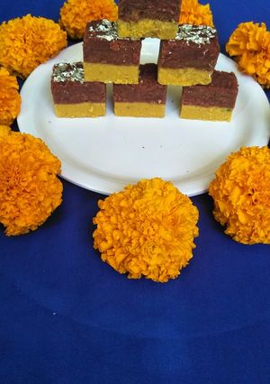 A picture of Chocolate burfi.