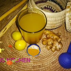 Spice turmeric ginger juice A picture of Spice turmeric ginger juice.