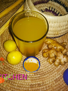 A picture of Spice turmeric ginger juice.
