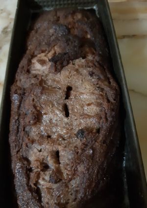 Una foto de Budín de vainilla y chocolate con Maizena😍