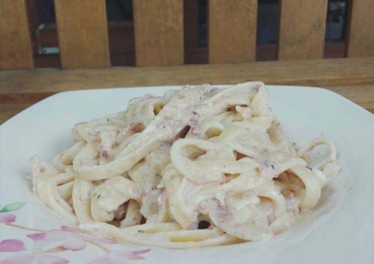 Resep Fettucini Carbonara Anti Gagal