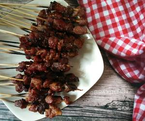 Cara Menyajikan Sate kambing manis Lezat Mantap