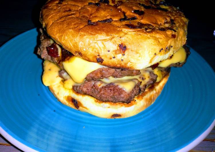 Steps to Make Super Quick Homemade Double Cheese Burger