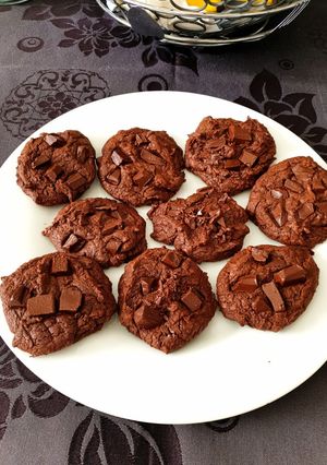 Une photo de Cookies façon brownie vegan de perleensucre