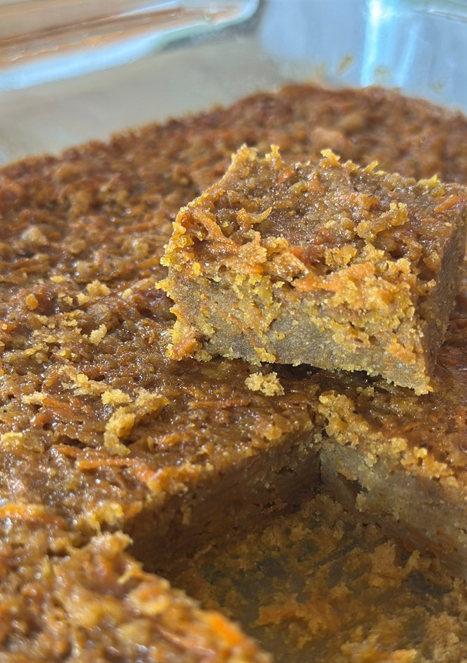Una foto de Cuadraditos carrot cake sin tacc