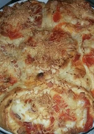 Foto resep Pizza Roll Bread (Hokaido Milky bread)