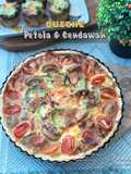 Quiche Petola dan Cendawan Butang (Shortcrust & Crustless)