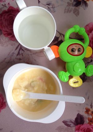 Foto resep Nasi tim wortel MPASI