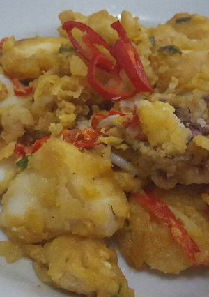 Foto resep Cumi goreng telor asin