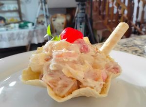 Una foto de Ensalada tipo ambrosia