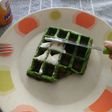 Waffles de espinaca