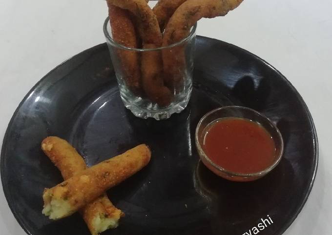 How to Make Favorite Raw banana cheesy fingers