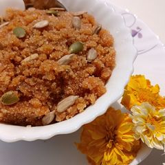A picture of Navratri Special Sooji Halwa.