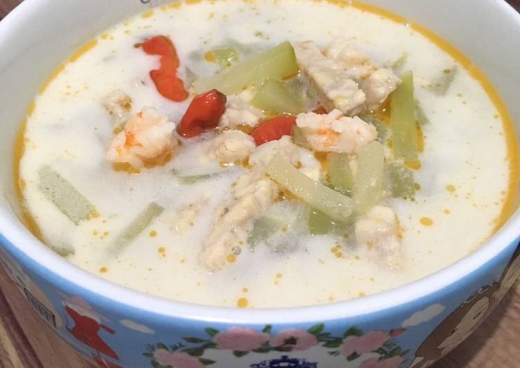 Cara Gampang memasak Labu siam tempe bersantan 🥥 Anti Gagal