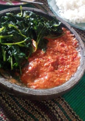Foto resep Daun ketela with sambal bajak