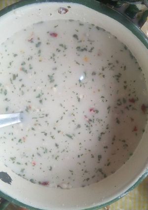 Una foto de Crema de pollo