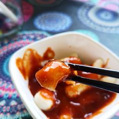 A picture of QQ Tteokbokki (korean rice cake).
