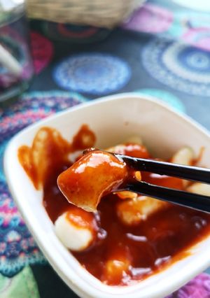A picture of QQ Tteokbokki (korean rice cake).