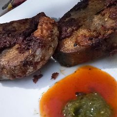 Tandoori fried tuna fish 🐟 A picture of Tandoori fried tuna fish 🐟.
