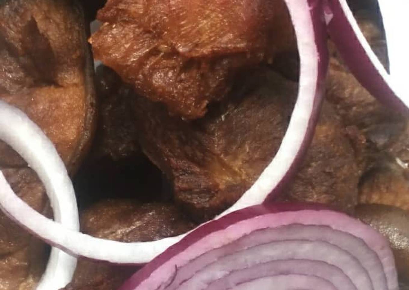 Fried goat meat