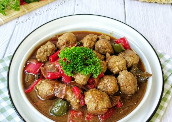 Resep Bola Daging Saus Tiram Oleh Pawonedina Cookpad