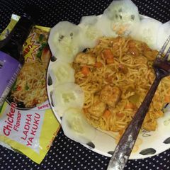 A picture of Indomie and tuna stir fry #noodlesrecipecontest.