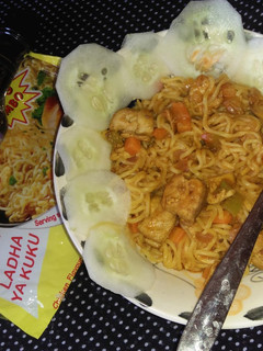 A picture of Indomie and tuna stir fry #noodlesrecipecontest.
