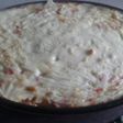 Budín de fideos y salchichas