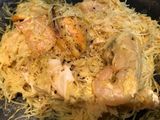 Mussels Shrimps with Egg Sour Fried Rice Noodles