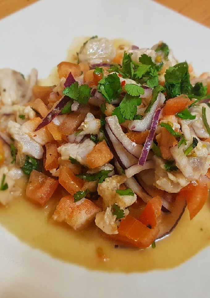 Una foto de Ceviche fresquito y sabroso