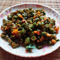 A picture of French beans sabji.