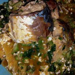 A picture of Fresh fish Okro soup.