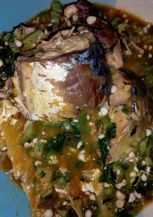 A picture of Fresh fish Okro soup.