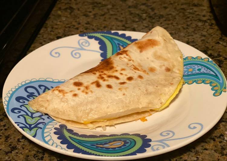 Recipe of Perfect Simple Egg &amp; Cheese Breakfast Tortilla