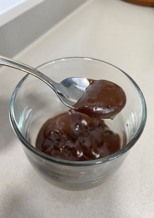 Una foto de Crema de aguacate con chocolate