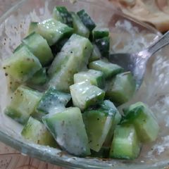 A picture of Cucumber raita.