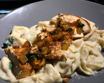 The New Way Prepare Recipe Chicken Three Cheese Tortellini Alfredo Delicious Nutritious