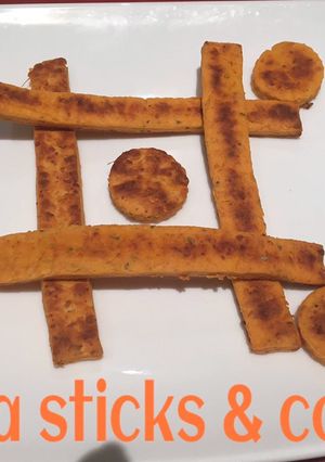 A picture of Pizza Sticks & coins.