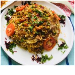 A picture of Vegetables Dum Biryani.