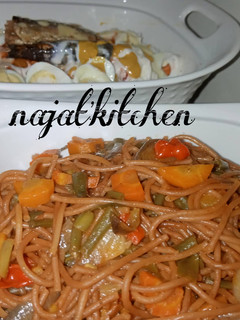 A picture of Fried spaghetti.