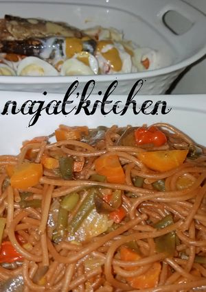 A picture of Fried spaghetti.