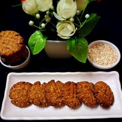 A picture of Oats Besan Jaggery Cookies.