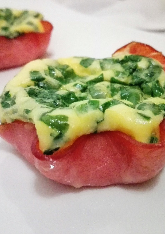 Una foto de Tartaletas de bacon y huevo sin hojaldre - sin gluten